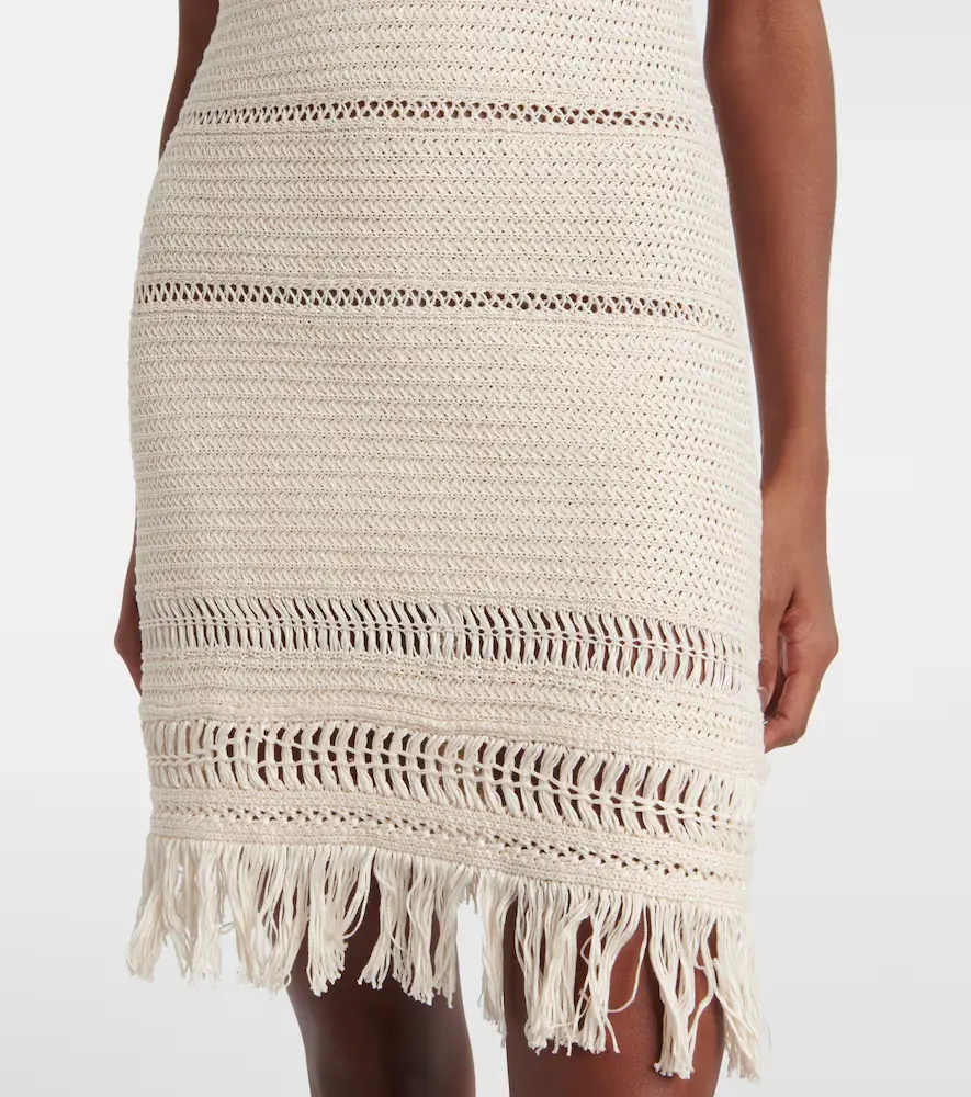 Marant Étoile Araliage macramé cotton minidress | Thumbnail 6