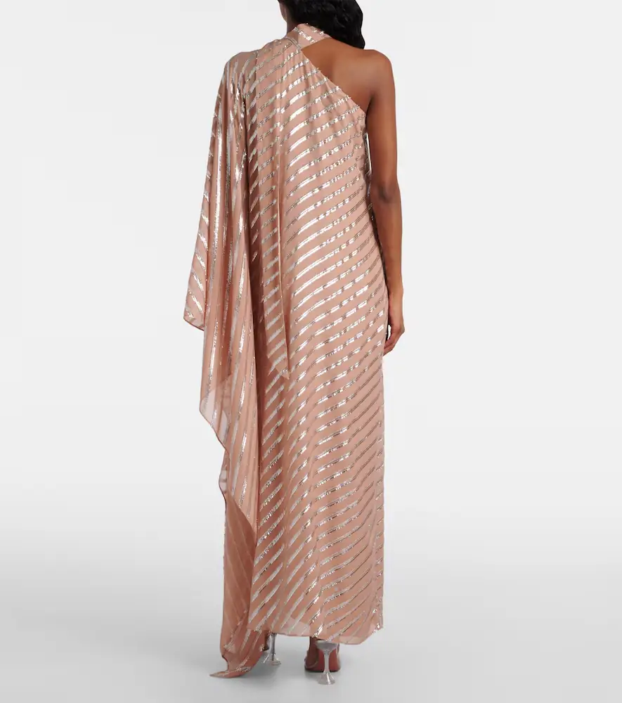 Taller Marmo Petra one-shoulder fil coupé maxi dress | Thumbnail 3 Taller Marmo Petra one-shoulder fil coupé maxi dress | Thumbnail 3