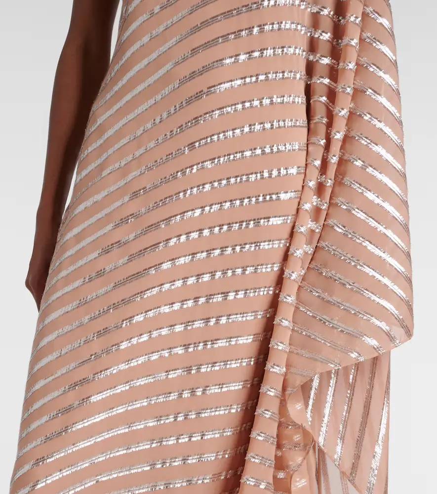 Taller Marmo Petra one-shoulder fil coupé maxi dress | Thumbnail 4 Taller Marmo Petra one-shoulder fil coupé maxi dress | Thumbnail 4