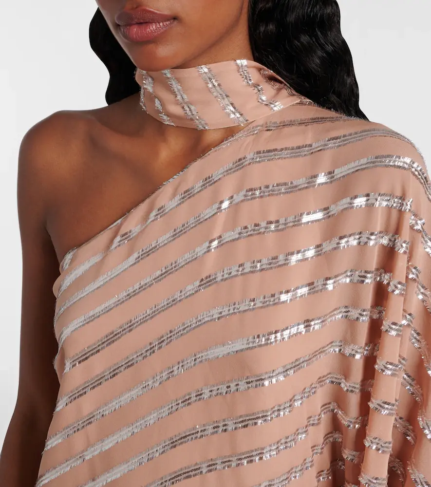 Taller Marmo Petra one-shoulder fil coupé maxi dress | Thumbnail 5 Taller Marmo Petra one-shoulder fil coupé maxi dress | Thumbnail 5