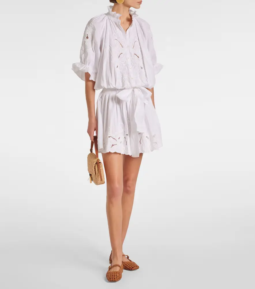 JULIET DUNN Embroidered cotton poplin minidress | Thumbnail 2 JULIET DUNN Embroidered cotton poplin minidress | Thumbnail 2