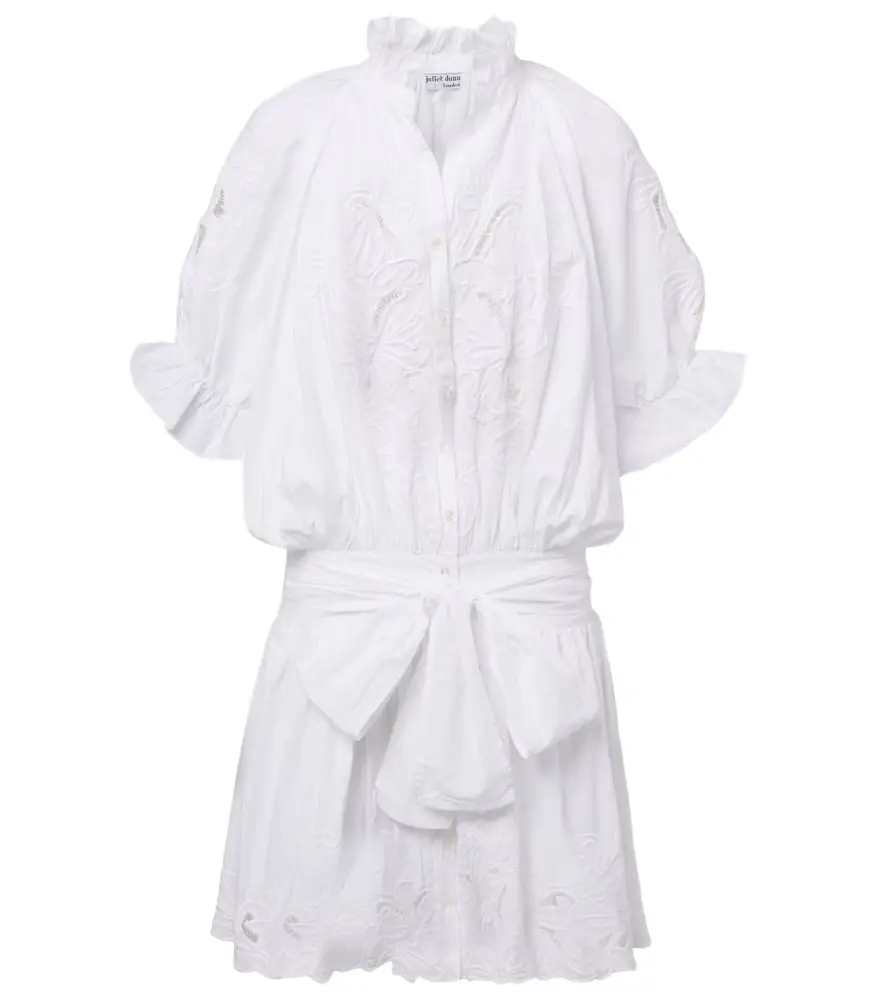 JULIET DUNN Embroidered cotton poplin minidress | Image 1 JULIET DUNN Embroidered cotton poplin minidress | Image 1