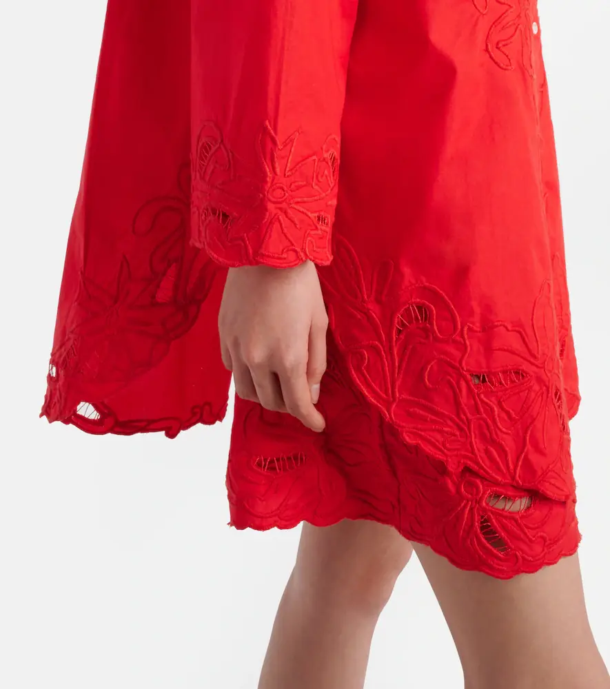 JULIET DUNN Broderie anglaise cotton poplin shirt | Thumbnail 2