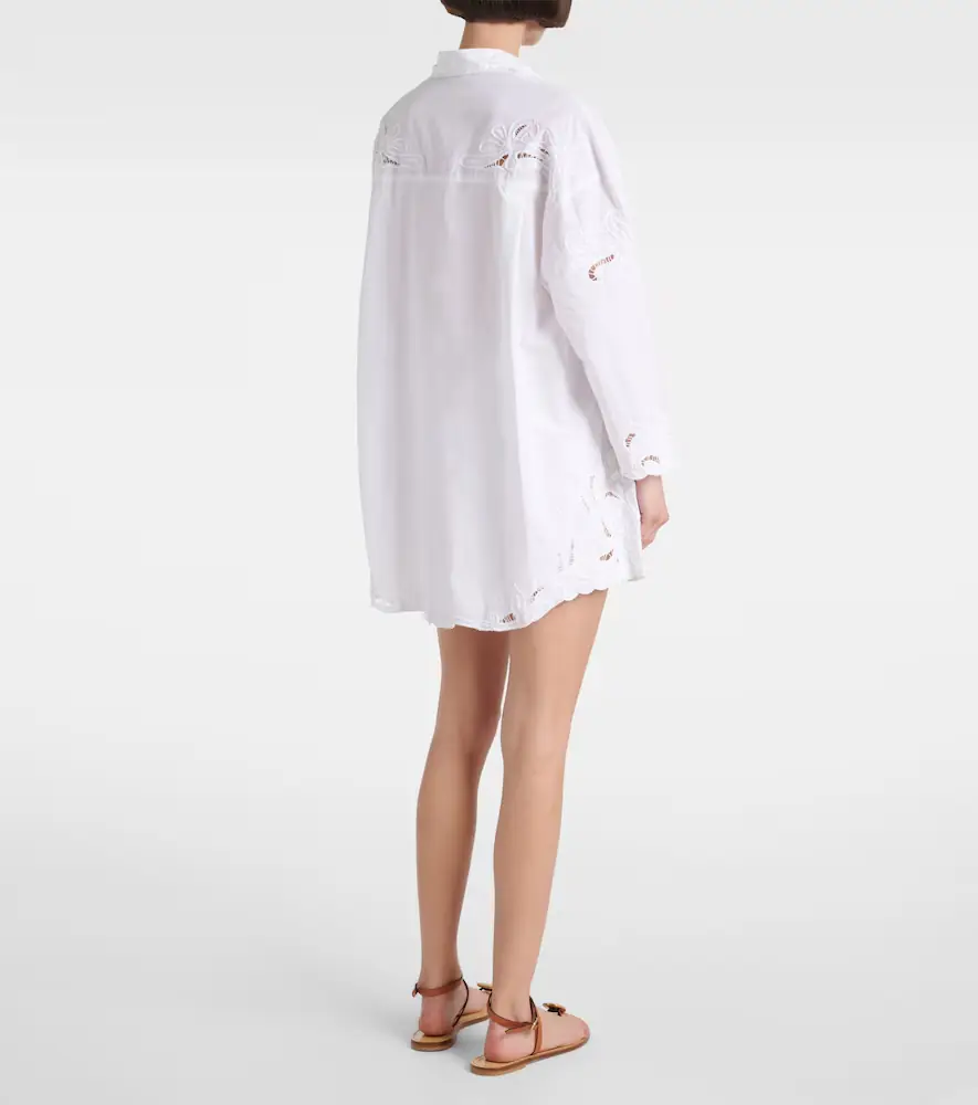 JULIET DUNN Broderie anglaise cotton poplin shirt | Thumbnail 6