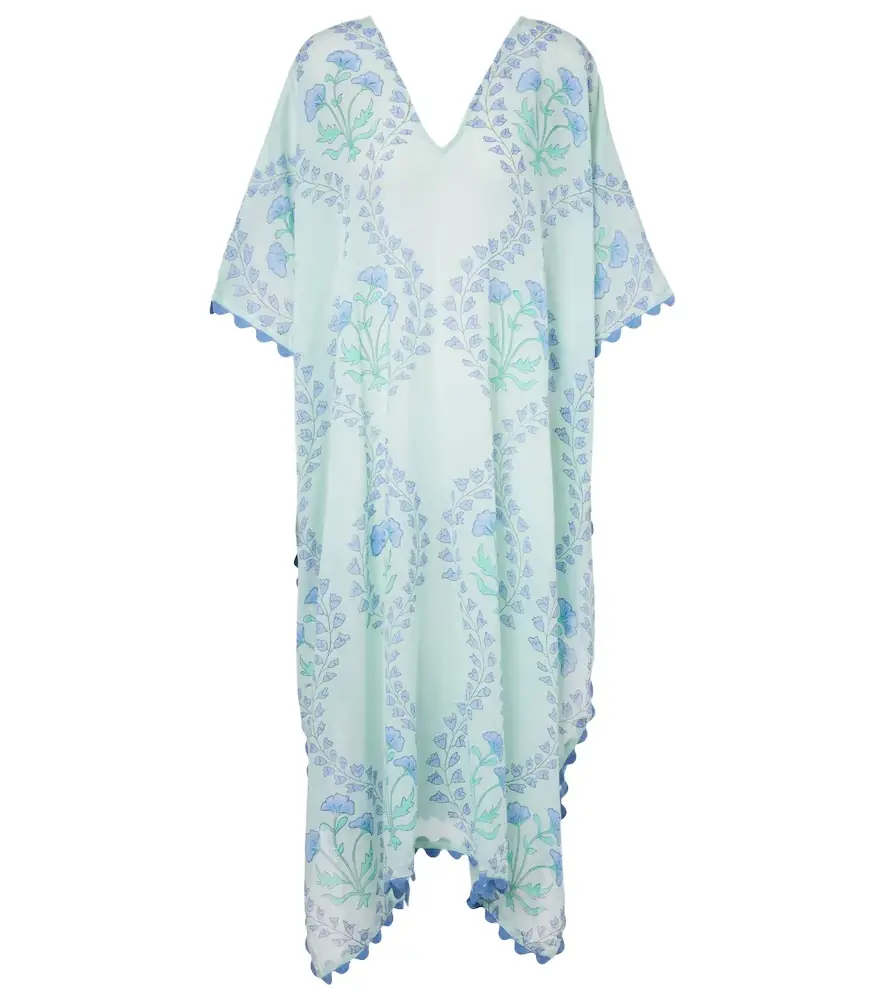 JULIET DUNN Printed cotton beach cover-up