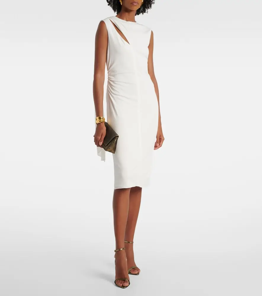 Tom Ford Cutout crepe jersey midi dress | Thumbnail 2 Tom Ford Cutout crepe jersey midi dress | Thumbnail 2