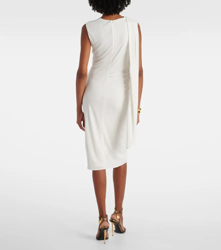 Tom Ford Cutout crepe jersey midi dress | Thumbnail 4 Tom Ford Cutout crepe jersey midi dress | Thumbnail 4