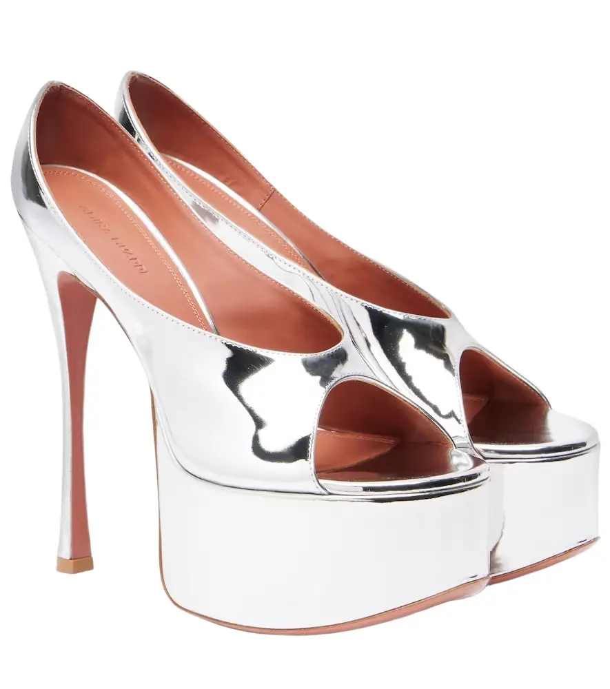 Amina Muaddi Anok 155 patent leather platform pumps | Image 1 Amina Muaddi Anok 155 patent leather platform pumps | Image 1