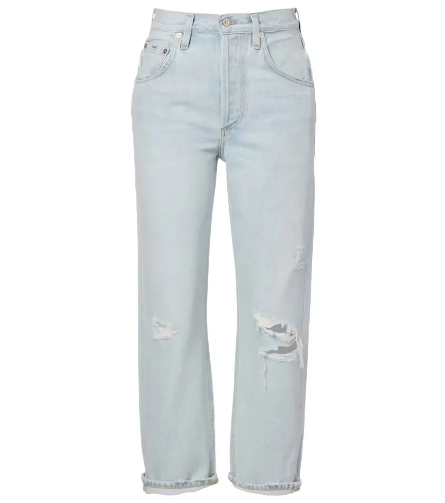 Citizens of Humanity Dahlia distressed low-rise wide-leg jeans
