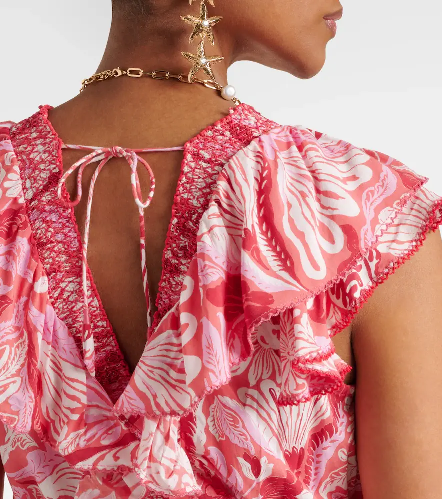 Poupette St Barth Carol floral satin minidress | Thumbnail 2