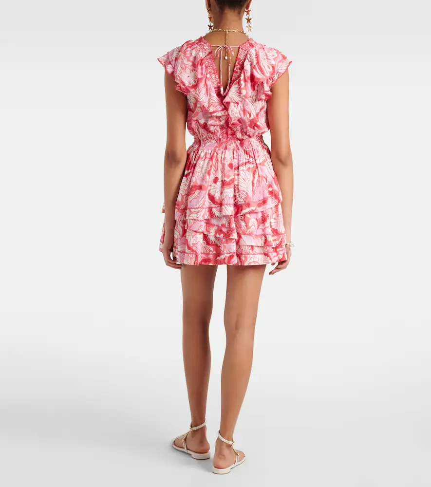 Poupette St Barth Carol floral satin minidress | Thumbnail 4