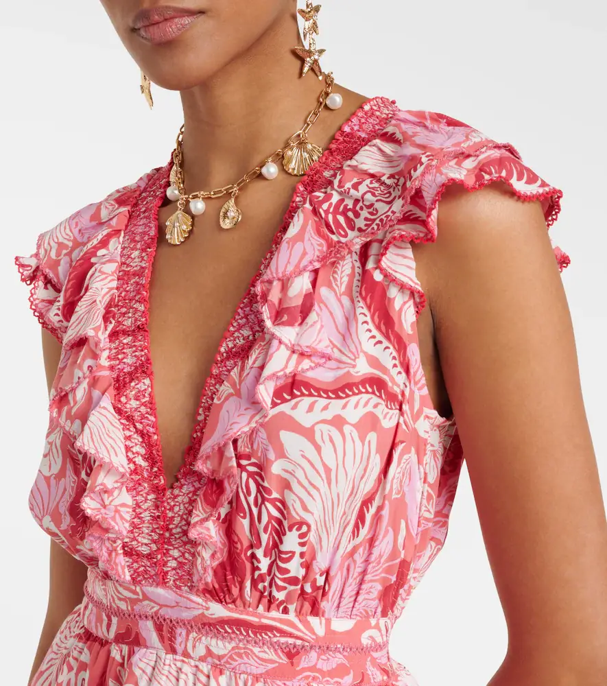 Poupette St Barth Carol floral satin minidress | Thumbnail 5