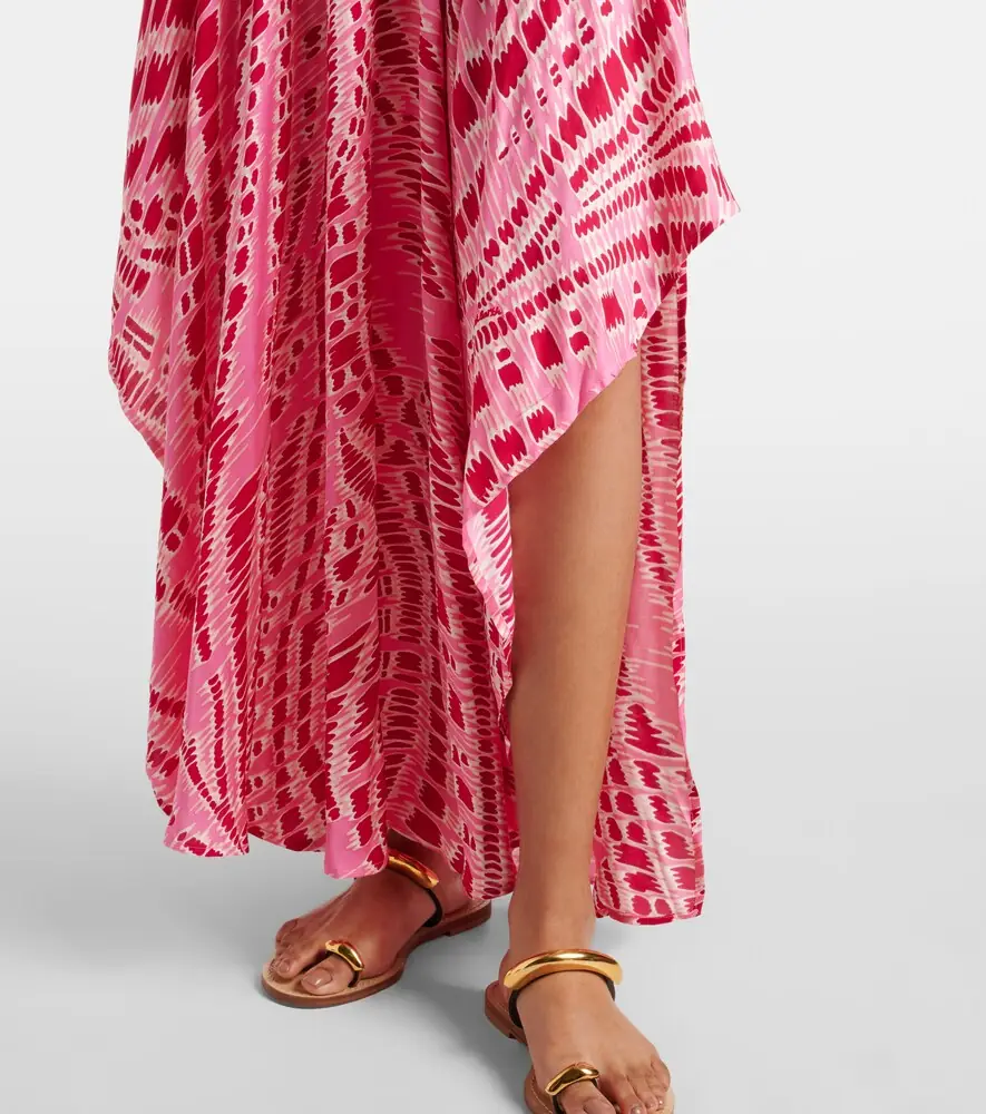 Poupette St Barth Mabelle printed satin midi dress | Thumbnail 2