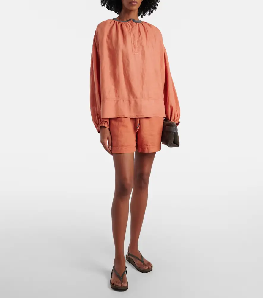 Brunello Cucinelli Linen and cotton Bermuda shorts | Thumbnail 3