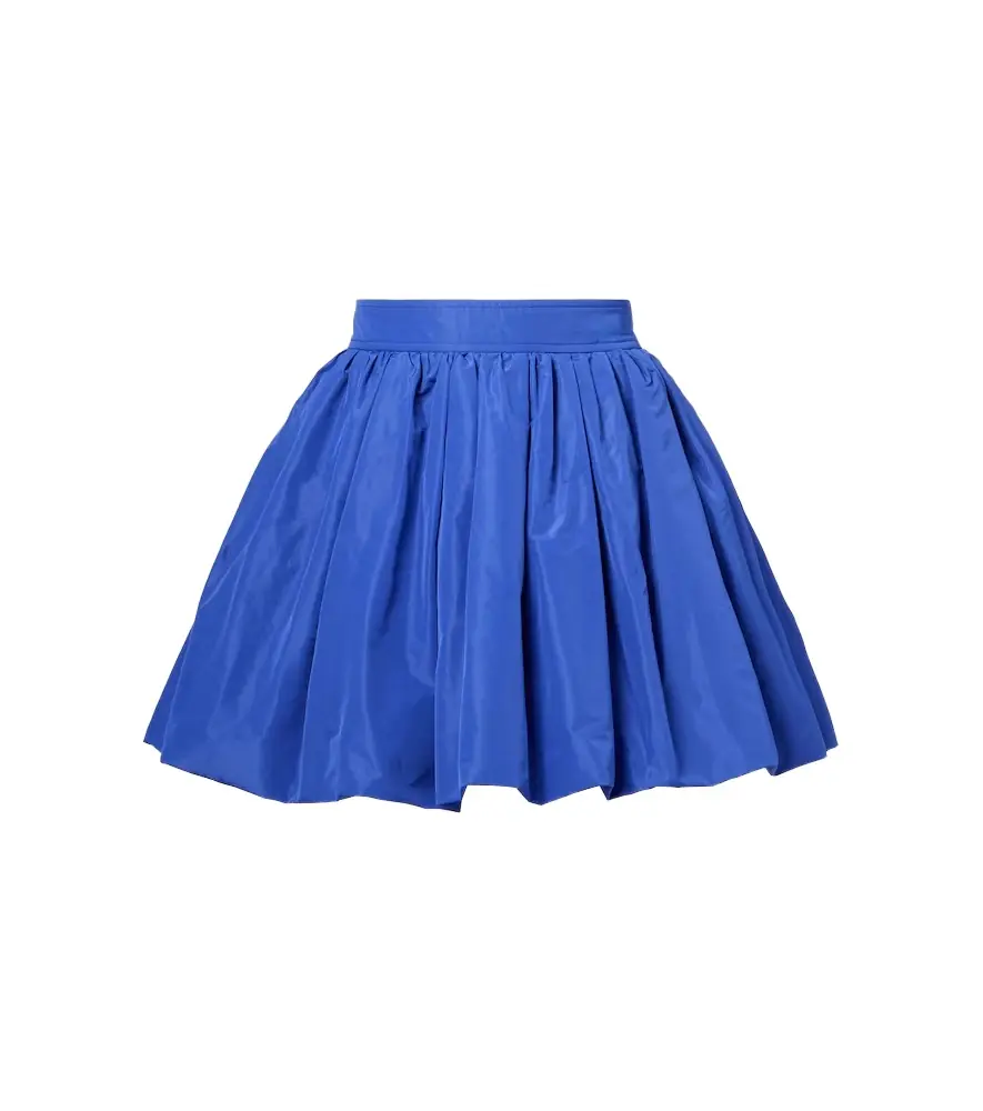 Patou Gathered faille miniskirt