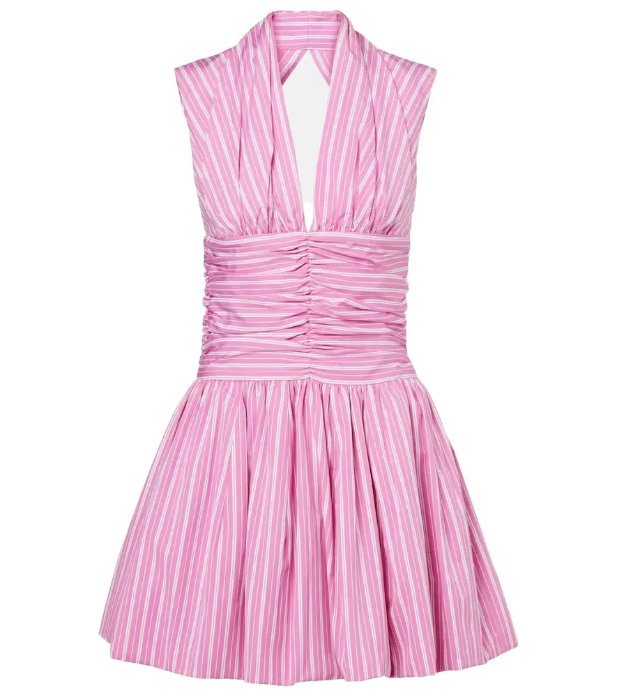 Patou Bloomer striped cotton minidress