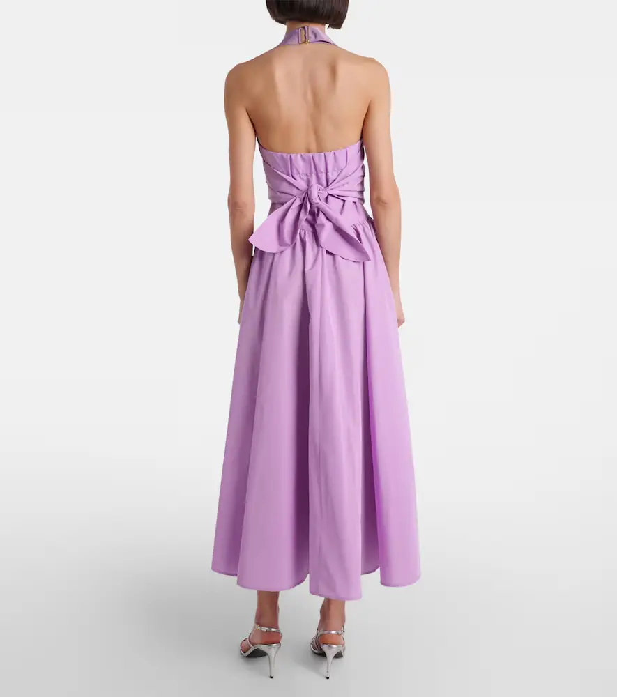 Patou Gathered faille midi dress | Thumbnail 6 Patou Gathered faille midi dress | Thumbnail 6