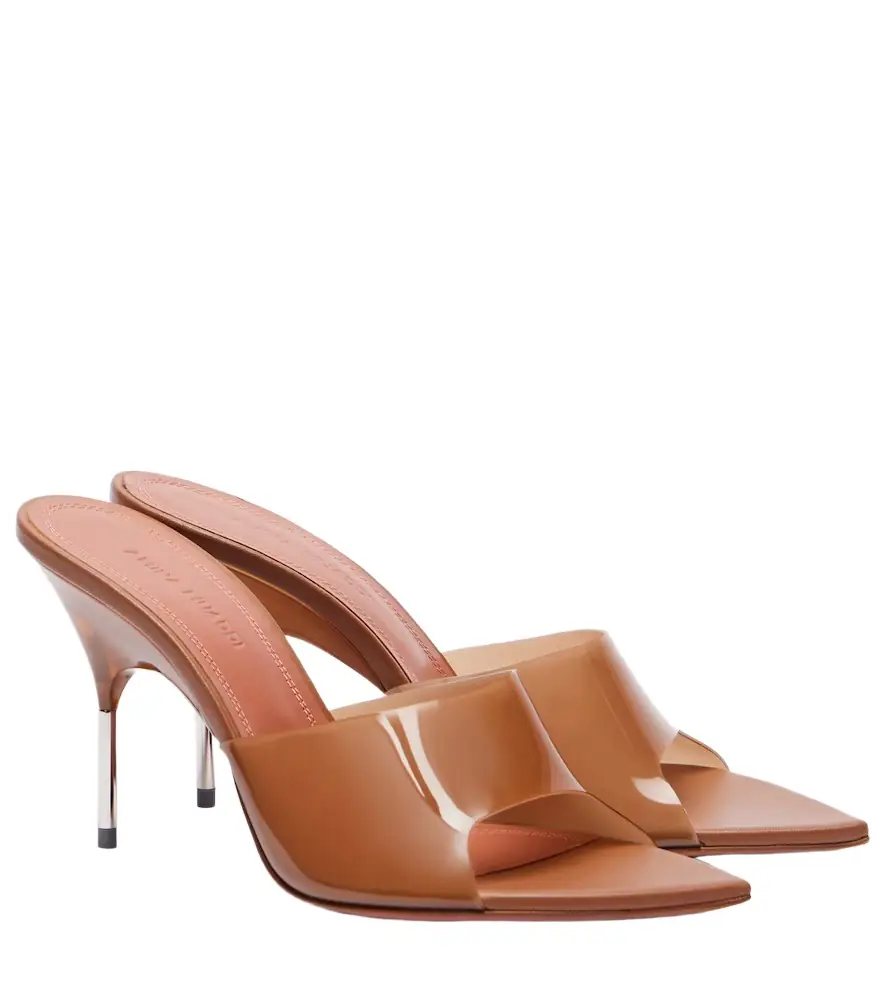 Amina Muaddi Bianca 95 mules | Image 1 Amina Muaddi Bianca 95 mules | Image 1