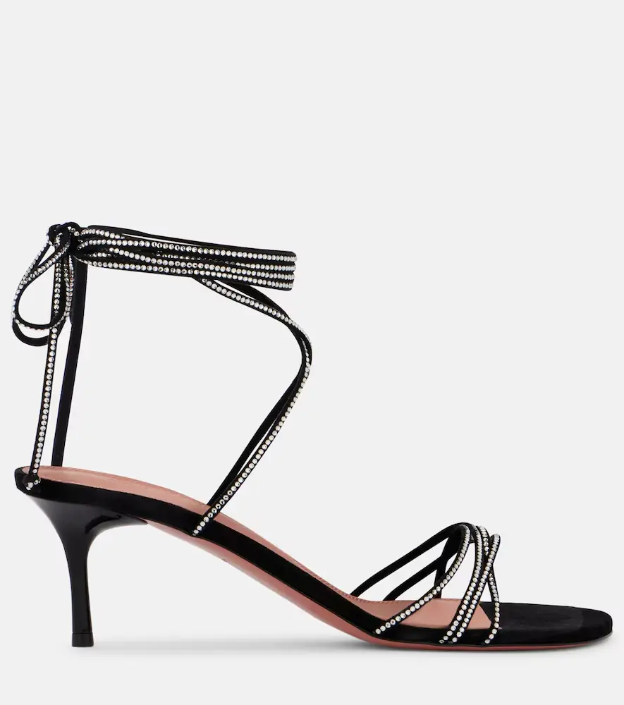 Amina Muaddi Lori 60 crystal-embellished suede sandals | Thumbnail 2 Amina Muaddi Lori 60 crystal-embellished suede sandals | Thumbnail 2