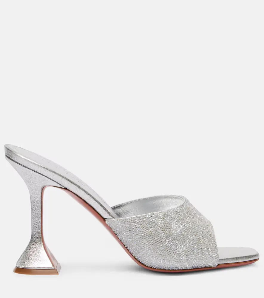Amina Muaddi Lupita 95 embellished leather mules | Thumbnail 4 Amina Muaddi Lupita 95 embellished leather mules | Thumbnail 4