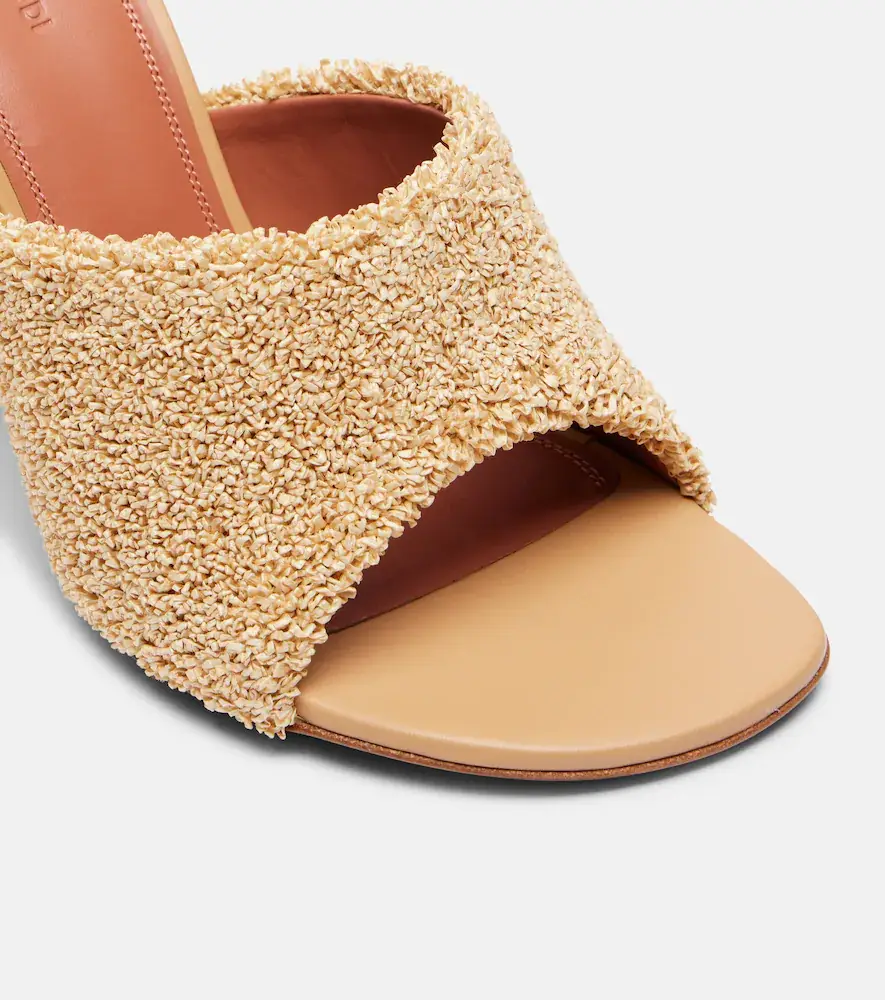 Amina Muaddi Taylor 90 raffia-effect mules | Thumbnail 3