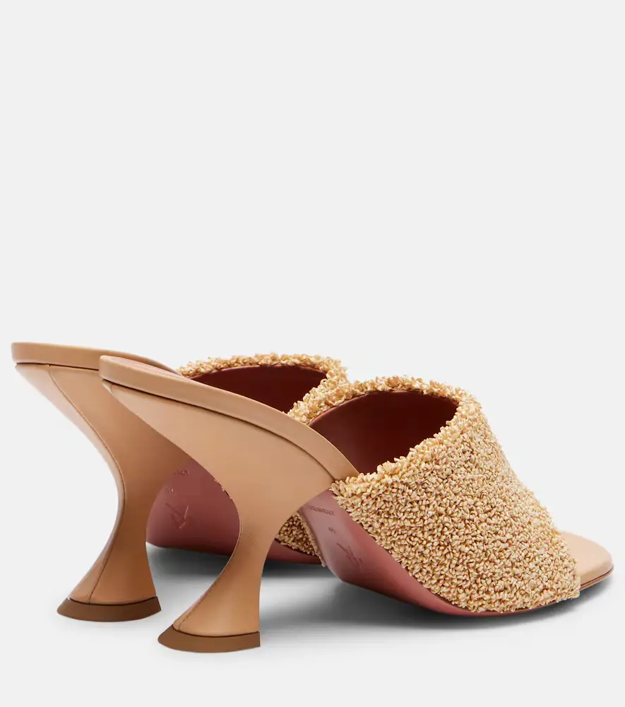 Amina Muaddi Taylor 90 raffia-effect mules | Thumbnail 4