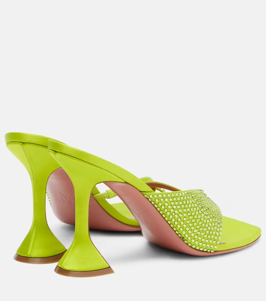 Amina Muaddi Shiona 95 crystal-embellished satin mules | Thumbnail 4 Amina Muaddi Shiona 95 crystal-embellished satin mules | Thumbnail 4
