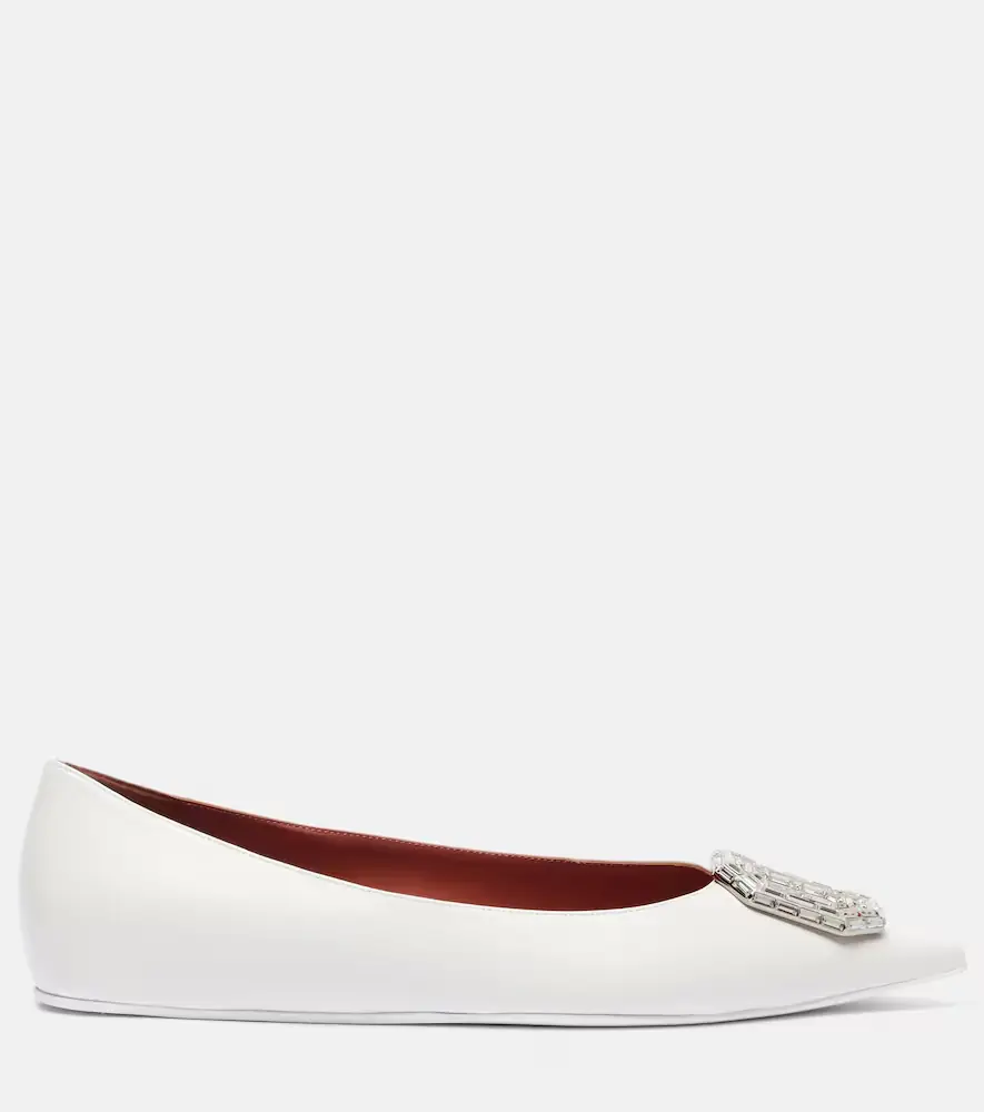 Amina Muaddi Camelia embellished leather ballet flats | Thumbnail 2 Amina Muaddi Camelia embellished leather ballet flats | Thumbnail 2