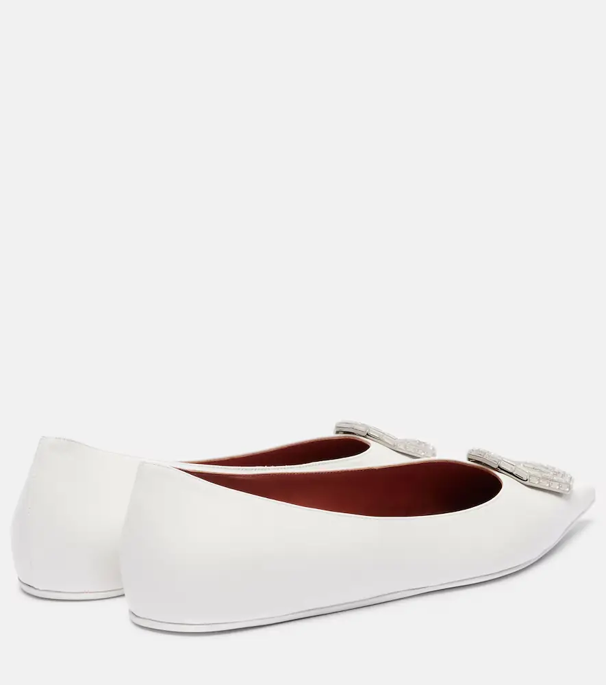 Amina Muaddi Camelia embellished leather ballet flats | Thumbnail 3 Amina Muaddi Camelia embellished leather ballet flats | Thumbnail 3