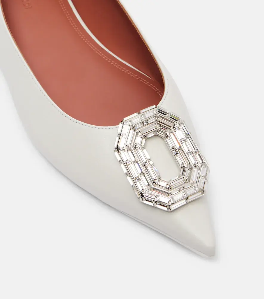 Amina Muaddi Camelia embellished leather ballet flats | Thumbnail 4 Amina Muaddi Camelia embellished leather ballet flats | Thumbnail 4