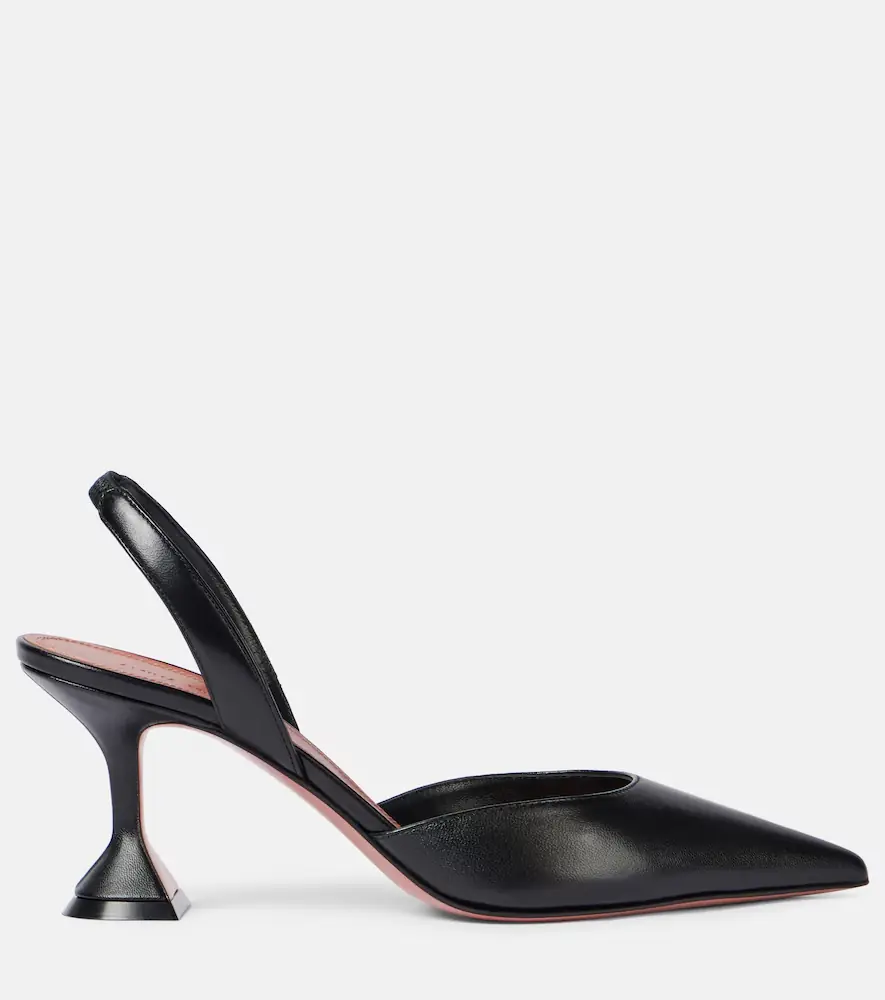 Amina Muaddi Holli 70 leather slingback pumps | Thumbnail 2 Amina Muaddi Holli 70 leather slingback pumps | Thumbnail 2