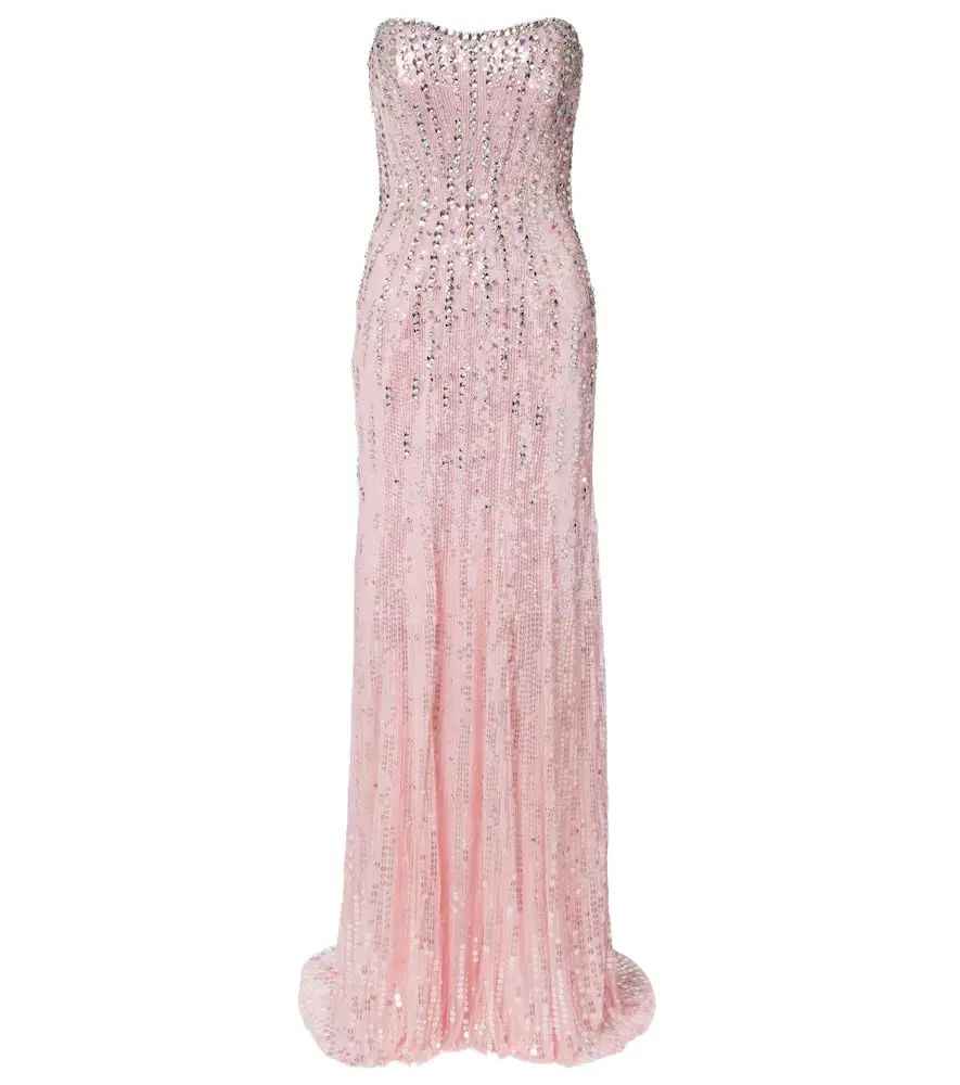 Jenny Packham Sarai embellished bustier gown