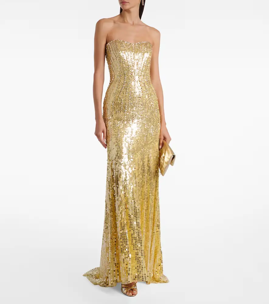 Jenny Packham Sarai sequined corset gown | Thumbnail 4