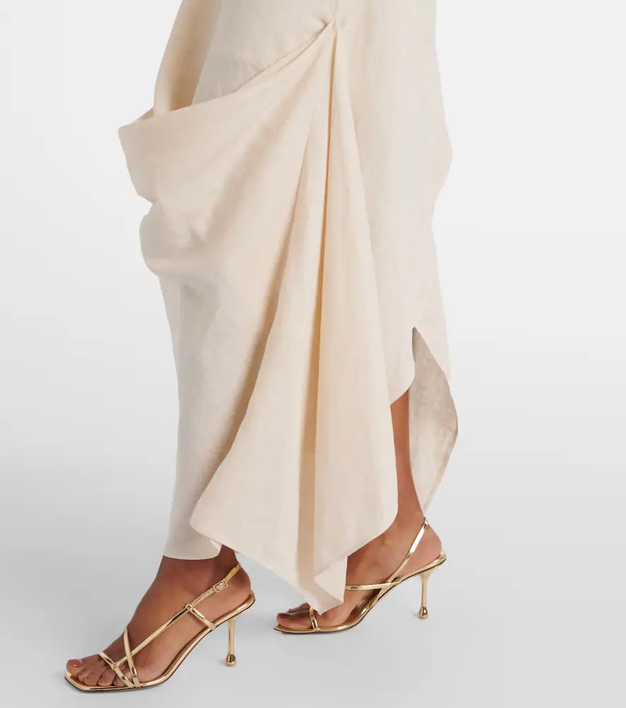 Staud Caravaggio draped linen maxi dress | Thumbnail 2 Staud Caravaggio draped linen maxi dress | Thumbnail 2