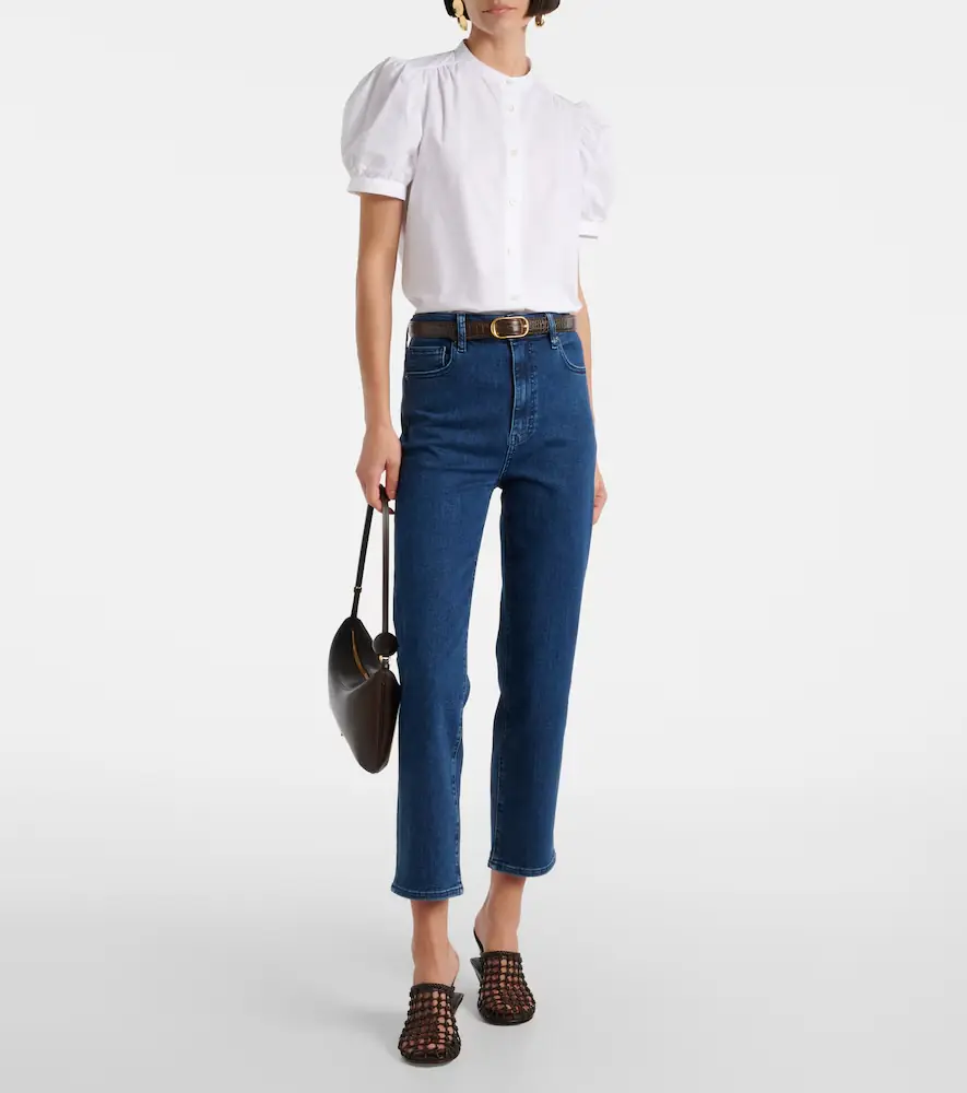 Frame Icon cropped mid-rise straight jeans | Thumbnail 6