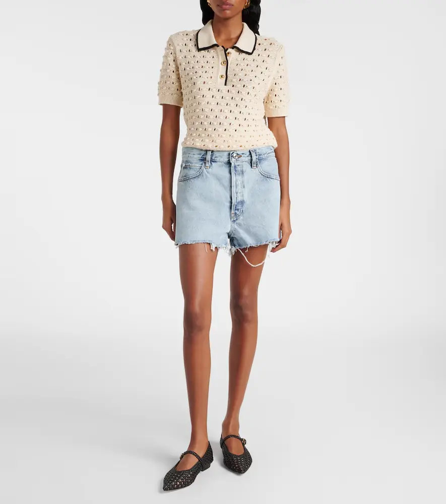 Frame Dare high-rise denim shorts | Thumbnail 6