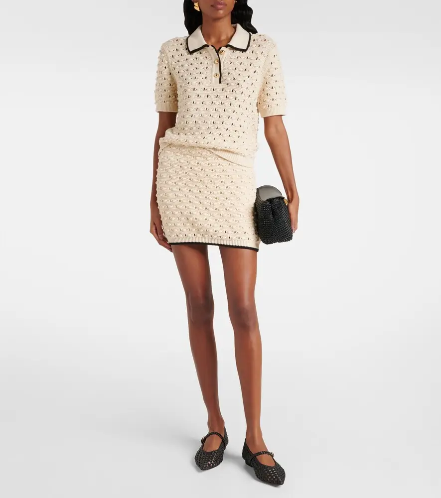 Frame Bauble pointelle cotton miniskirt | Thumbnail 4