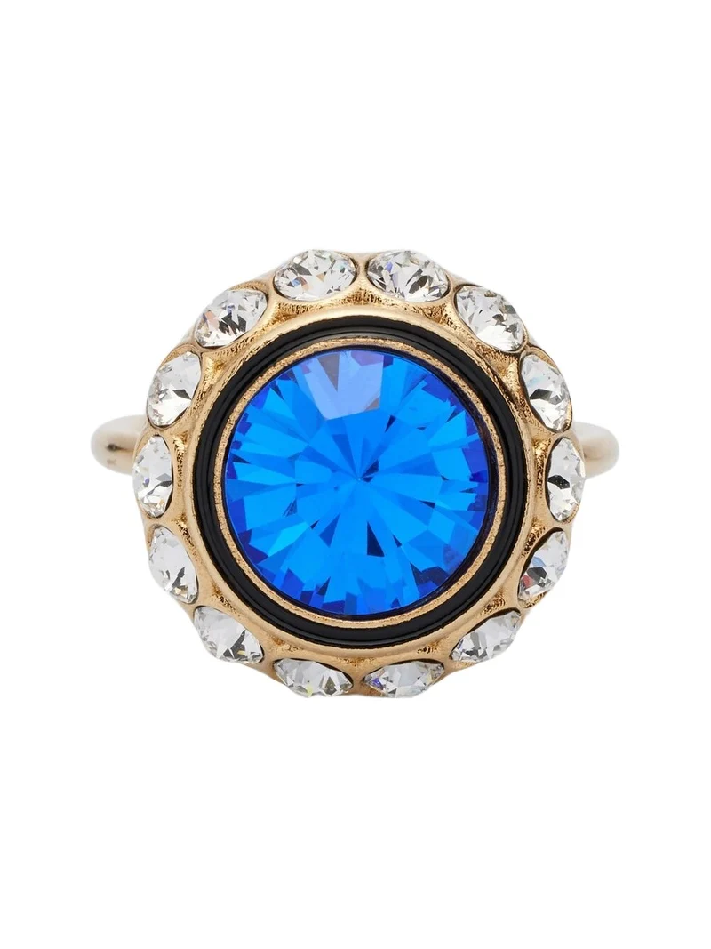 VLogo crystal-embellished ring VLogo crystal-embellished ring