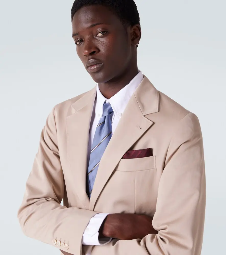 Brunello Cucinelli Striped silk pocket square | Thumbnail 2