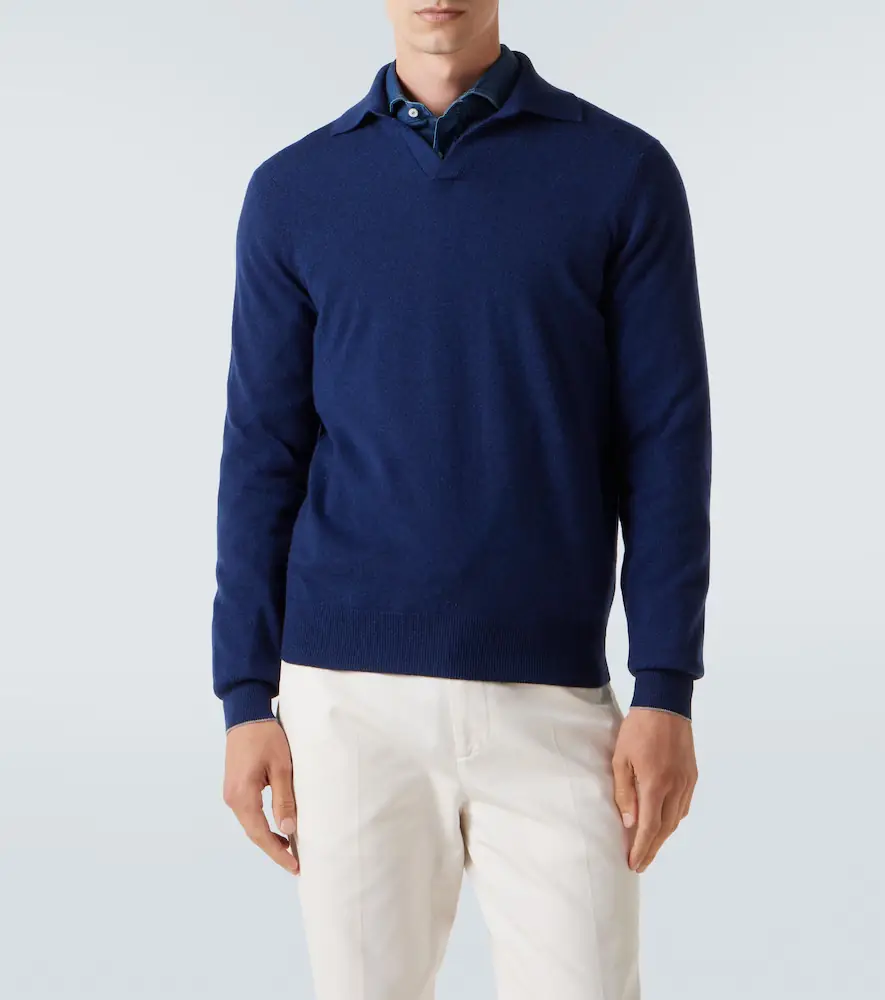 Brunello Cucinelli Cashmere polo sweater | Thumbnail 2