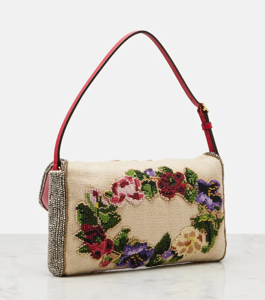 Valentino Garavani DeVain Small beaded shoulder bag | Thumbnail 3