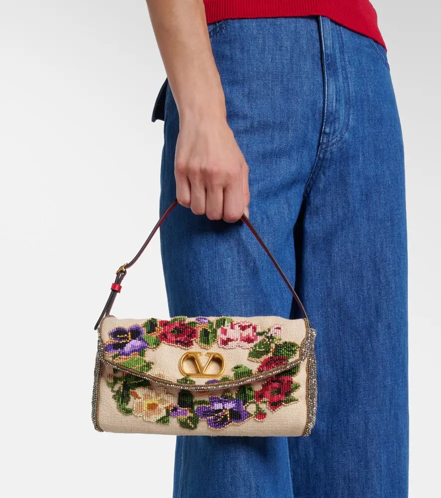 Valentino Garavani DeVain Small beaded shoulder bag | Thumbnail 7