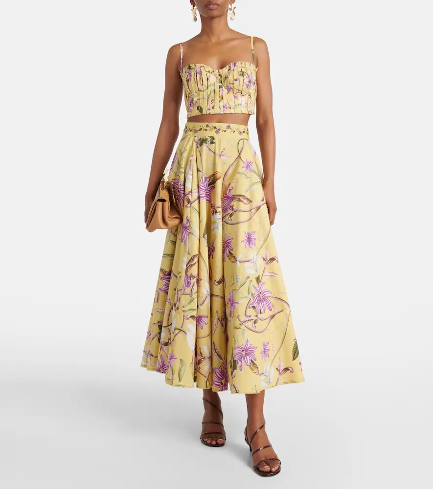 Agua by Agua Bendita Morgina floral cotton bustier | Thumbnail 3