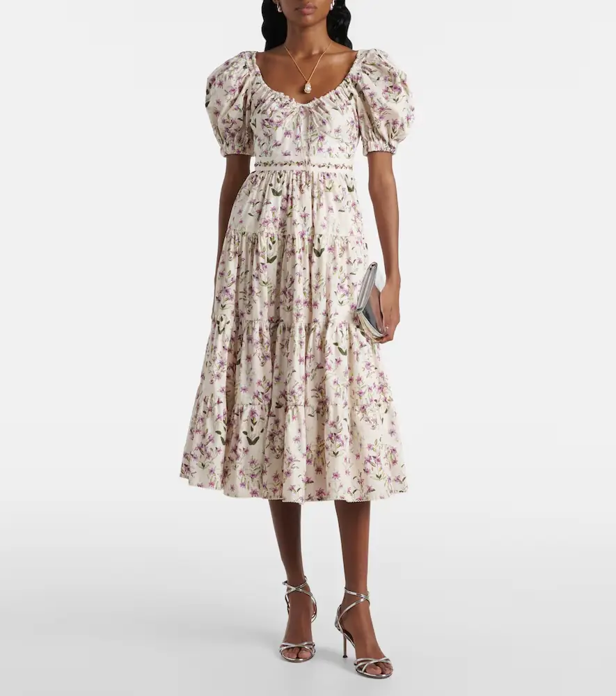 Agua by Agua Bendita Palmera tiered cotton maxi dress | Thumbnail 3