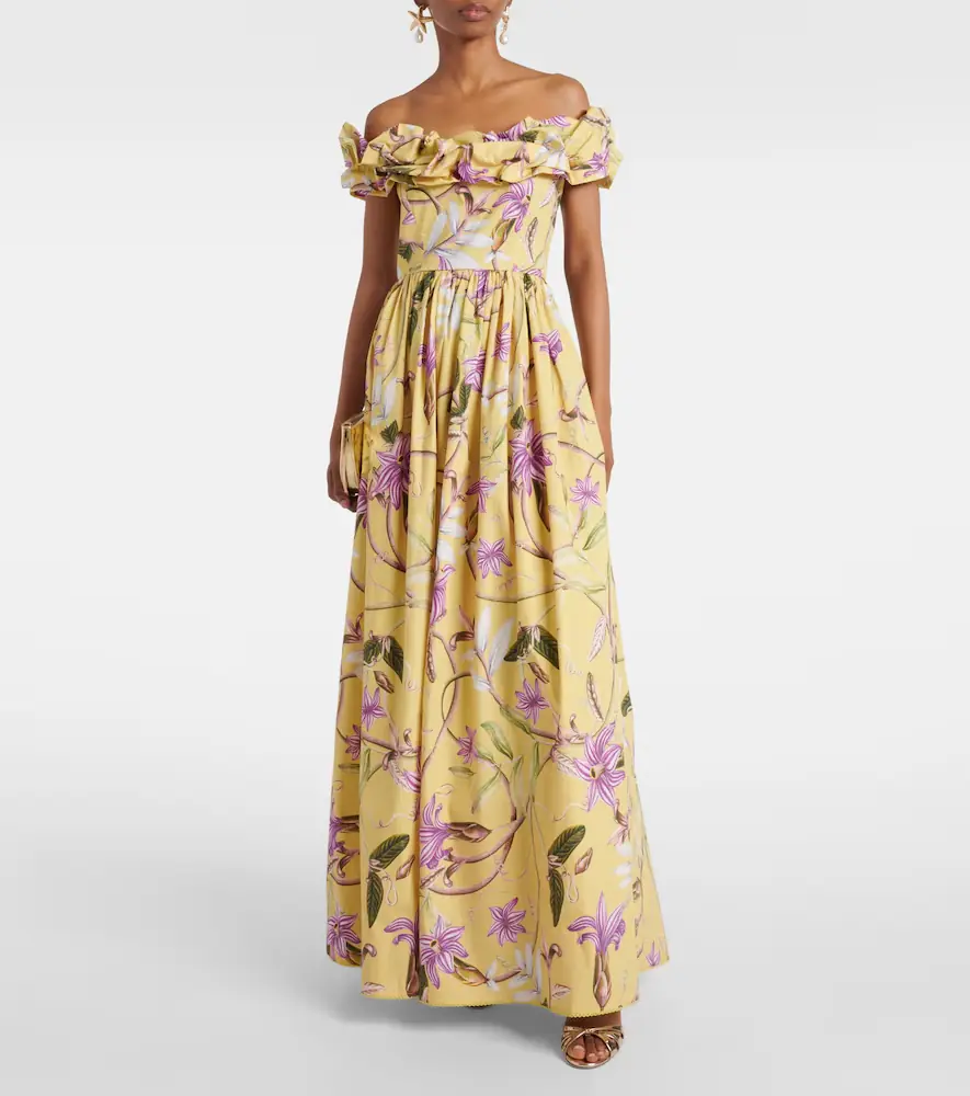 Agua by Agua Bendita Espliego floral cotton poplin maxi dress | Thumbnail 3