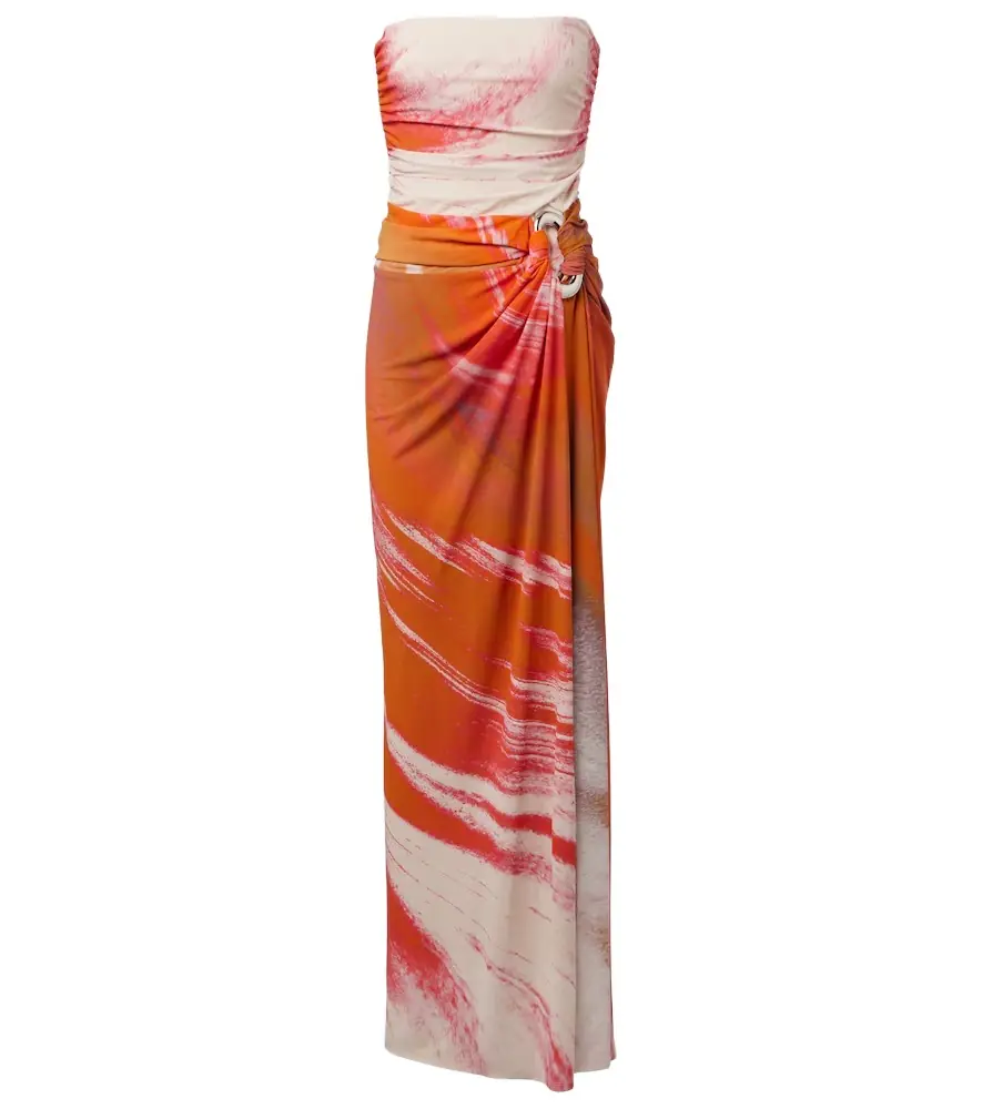 Simkhai Emma printed jersey maxi dress