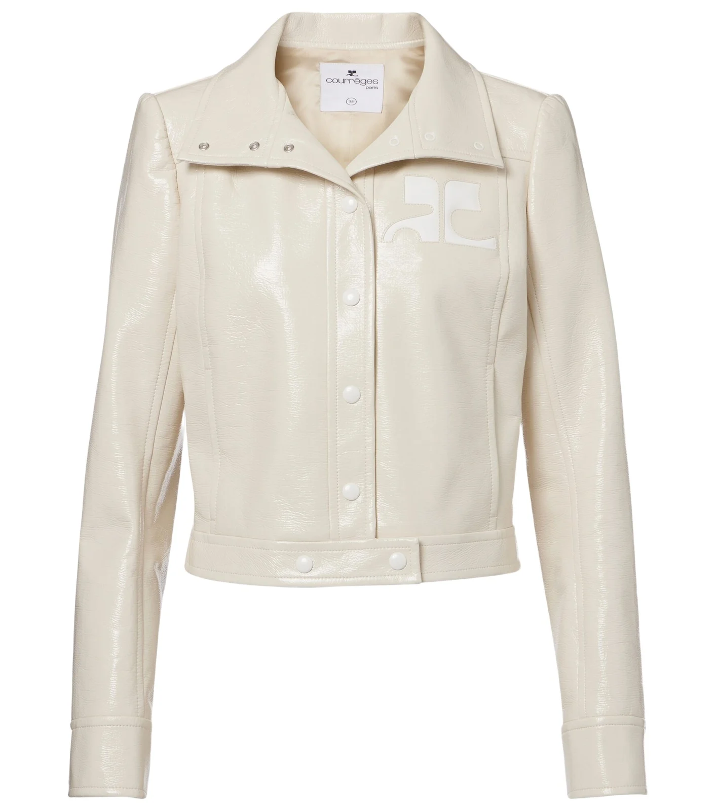 Courrèges Courrèges Logo faux leather jacket