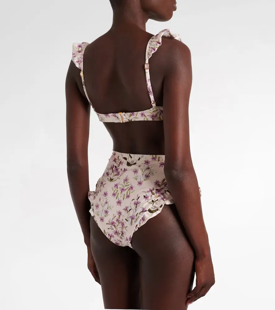 Agua by Agua Bendita Jengibre floral ruffled bikini bottoms | Thumbnail 3