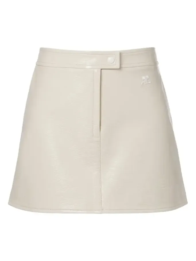 Courrèges Reedition logo miniskirt