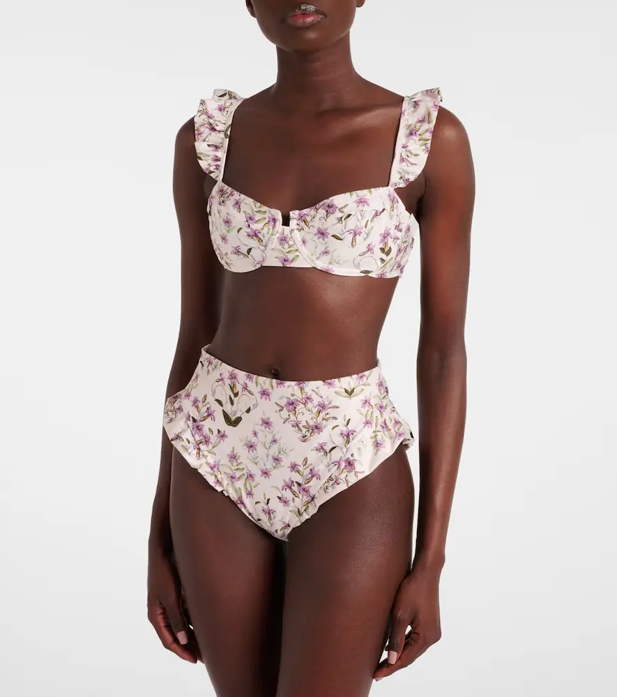 Agua by Agua Bendita Kiwi printed bikini top | Thumbnail 3